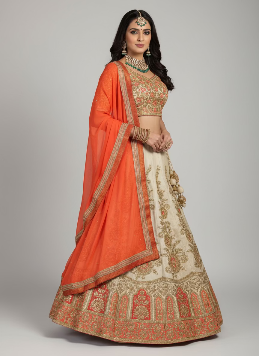 Raw Silk Gota Lahenga