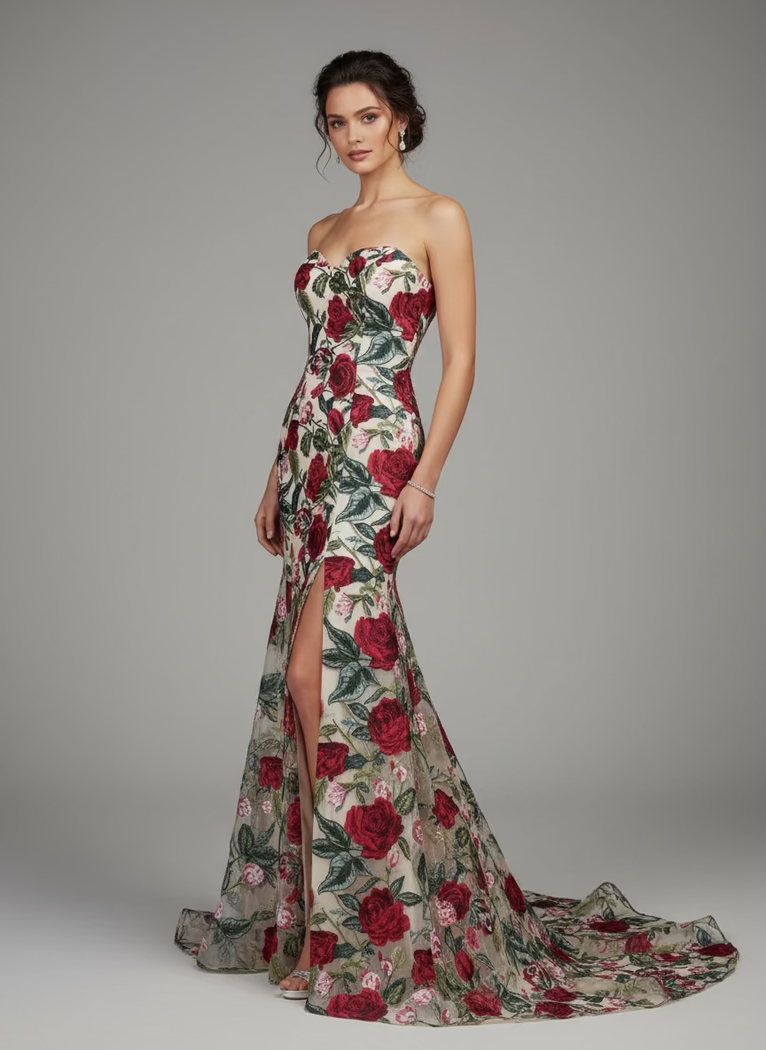 Beautiful embroidered gown