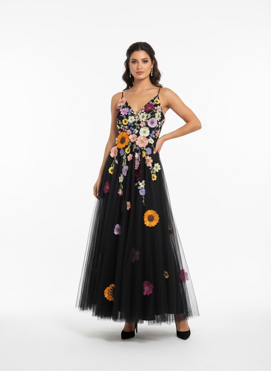 Beautiful Jadore Gown with appliqué work