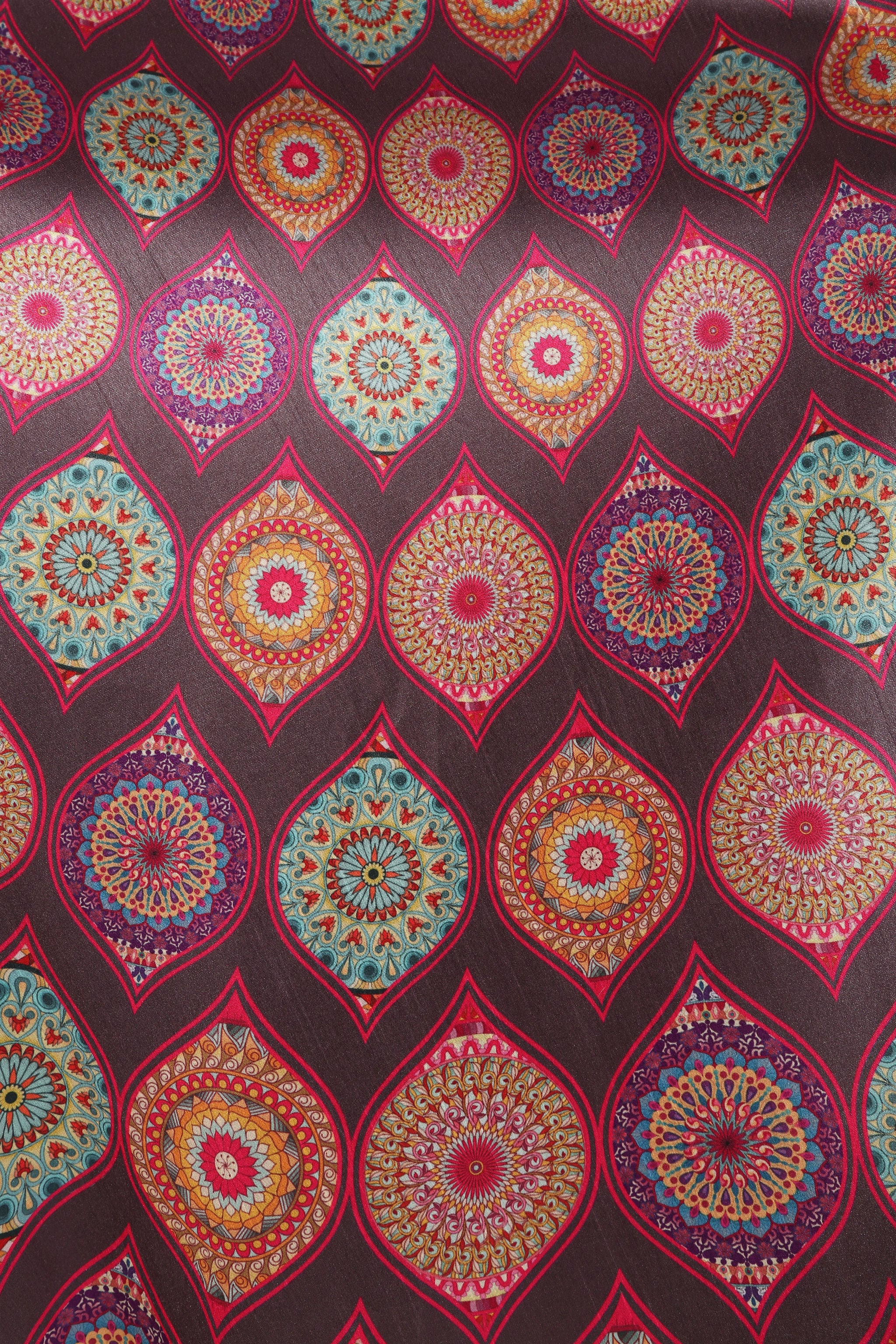Printed silk lahenga