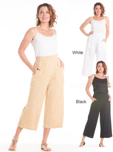 White cotton capris/Pants