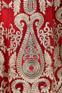 Red and Gold Lahenga/Bridal/Gold Ari Embroidery