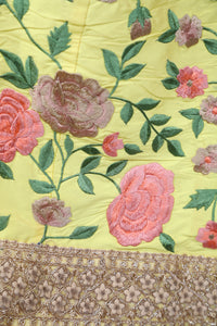 Bespoke/Custom:Yellow Floral Lahenga/Custom order only