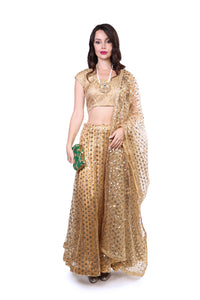 Gold Shimmer Lahenga