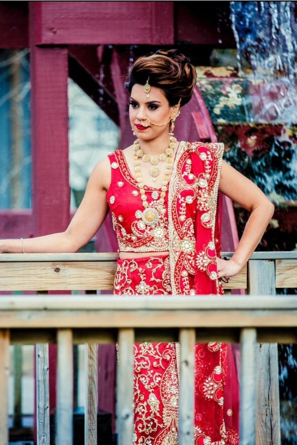 Traditional Red Bridal Lahenga